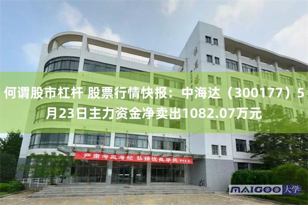 何谓股市杠杆 股票行情快报：中海达（300177）5月23日主力资金净卖出1082.07万元