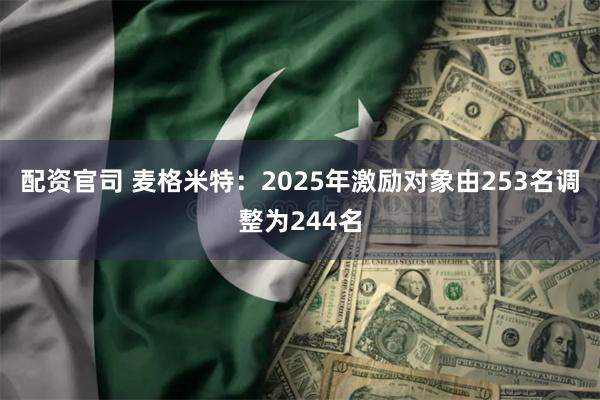配资官司 麦格米特：2025年激励对象由253名调整为244名