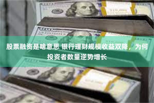 股票融资是啥意思 银行理财规模收益双降，为何投资者数量逆势增长