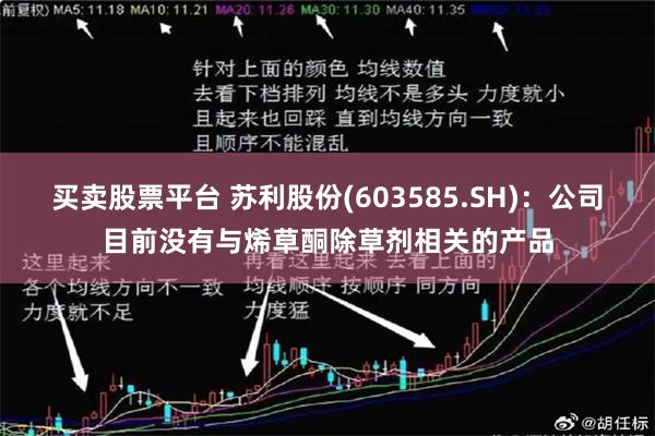 买卖股票平台 苏利股份(603585.SH)：公司目前没有与烯草酮除草剂相关的产品