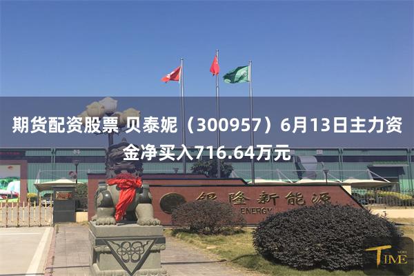 期货配资股票 贝泰妮（300957）6月13日主力资金净买入716.64万元