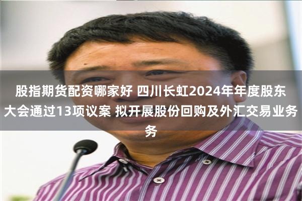 股指期货配资哪家好 四川长虹2024年年度股东大会通过13项议案 拟开展股份回购及外汇交易业务