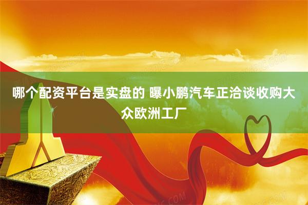 哪个配资平台是实盘的 曝小鹏汽车正洽谈收购大众欧洲工厂