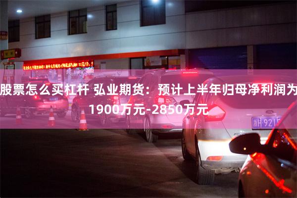 股票怎么买杠杆 弘业期货：预计上半年归母净利润为1900万元-2850万元