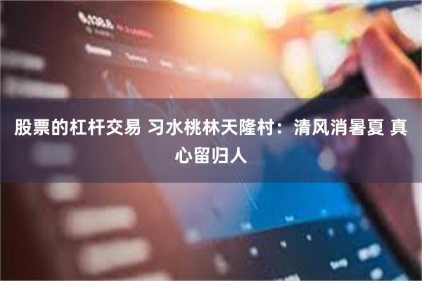 股票的杠杆交易 习水桃林天隆村:清风消暑夏 真心留归人