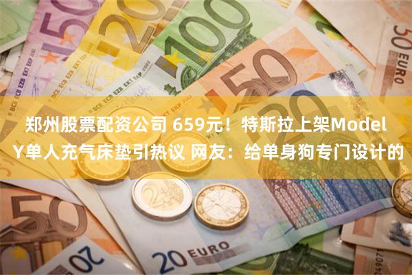 郑州股票配资公司 659元！特斯拉上架Model Y单人充气床垫引热议 网友：给单身狗专门设计的
