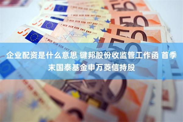企业配资是什么意思 键邦股份收监管工作函 首季末国泰基金申万菱信持股