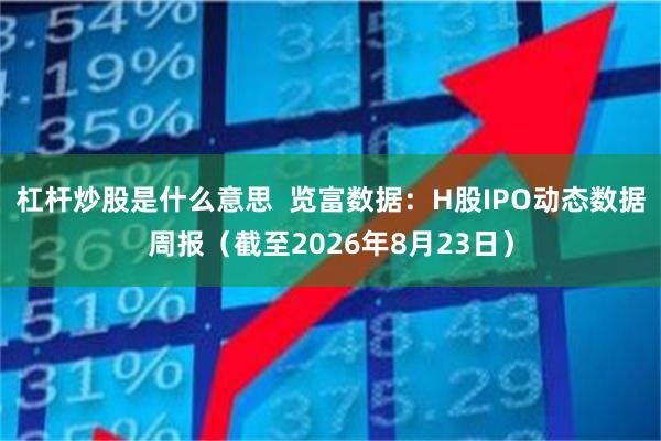 杠杆炒股是什么意思  览富数据：H股IPO动态数据周报（截至2026年8月23日）
